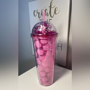 Hello Kitty Pink Confetti Tumbler with Lid, New in box